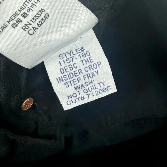 MOTHER THE INSIDER CROP STEP FRAY SIZE 27 B962 - Picture 6 of 6